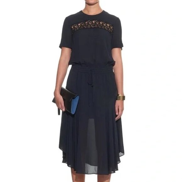 NWT A.L.C. Ardell lace panel midi dress Size 6 - Picture 2 of 16